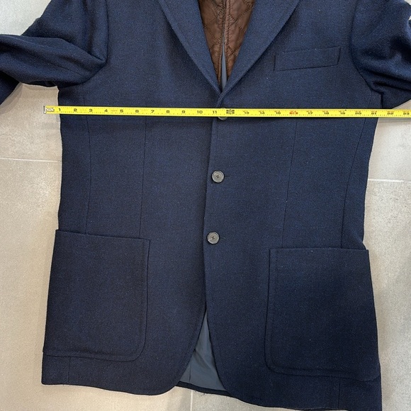Faconnable navy men’s blazer with removable quilted detailing size 50 - Picture 11 of 11